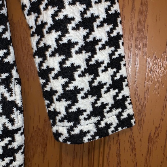 Vintage Morgin Black & White Houndstooth Print Button Front Blazer Dress Coat - Picture 8 of 16